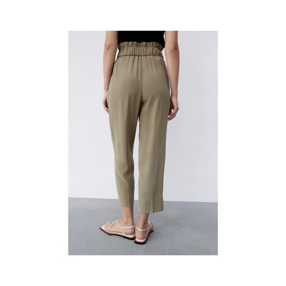 NWT ZARA PANTS WITH MATCHING BELT - Picture 3 of 7